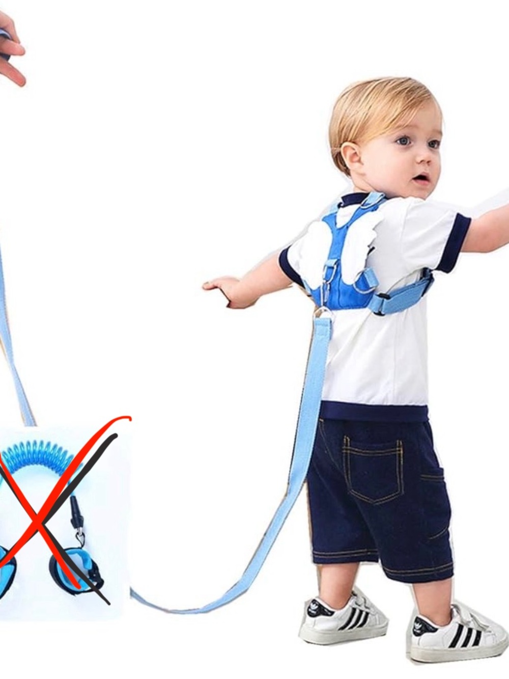 Blue Toddler Safety Harness Leash for Kids